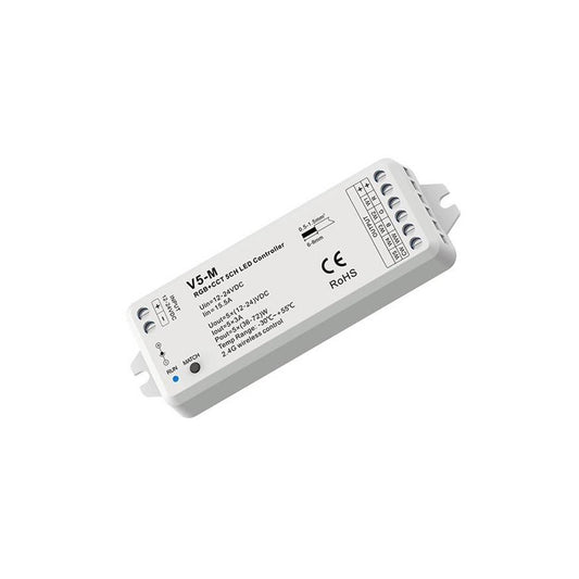 Contrôleur Variateur LED 12/24V DC, 72W, IP20, pour Intérieur avec Télécommande RF
