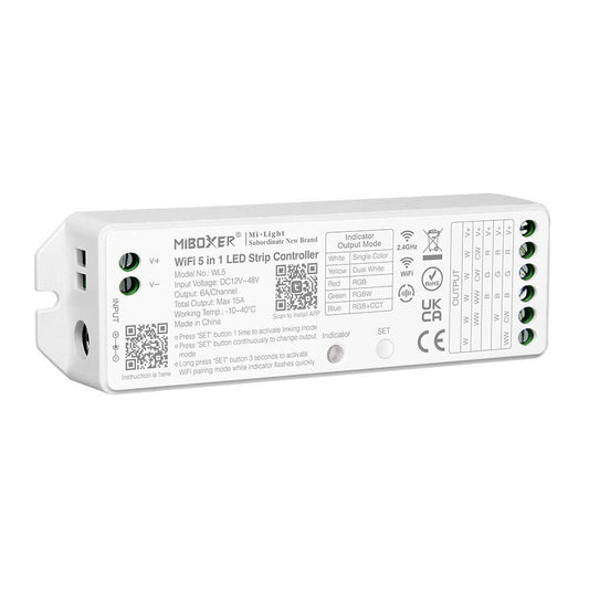 Contrôleur Variateur WiFi Ruban LED RGB+CCT 720W IP20 Intérieur