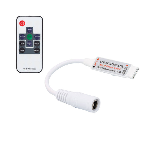 Contrôleur Variateur Ruban LED 12/24V DC RGB, IP20, Télécommande RF