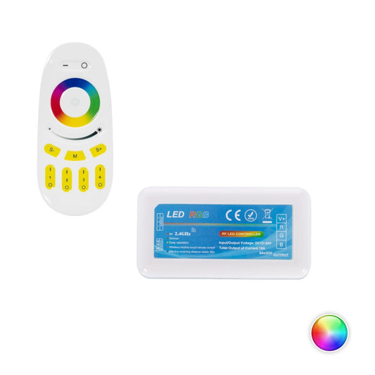 Contrôleur RGB LED 12/24V DC, 288W, IP20, Télécommande RF, Installation en Saillie