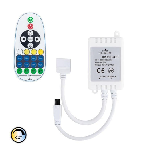 Contrôleur Variateur pour Ruban LED 12V 50W avec Télécommande IR, IP20