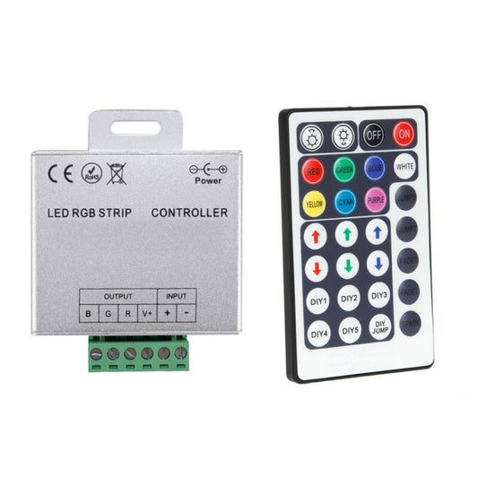 Contrôleur RGB pour Ruban LED 12/24V DC, 432W, IP20 avec Télécommande RF