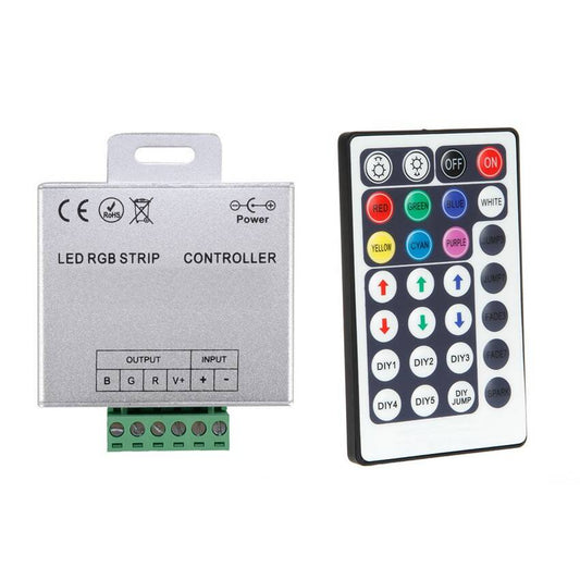 Contrôleur RGB pour Ruban LED 12/24V DC, 432W, IP20 avec Télécommande RF