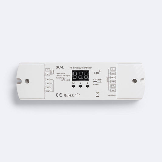 Contrôleur LED RGB/RGBW 192W IP20 pour Intérieur avec Télécommande et Bouton Poussoir