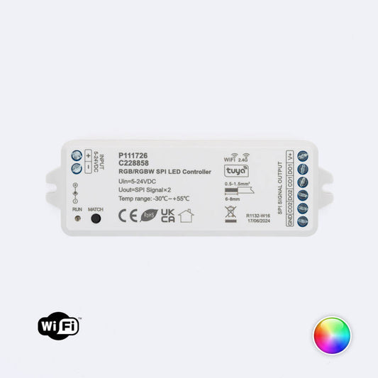 Contrôleur Variateur pour Ruban LED RGB/RGBW, 192W, IP20, Wi-Fi et Télécommande RF