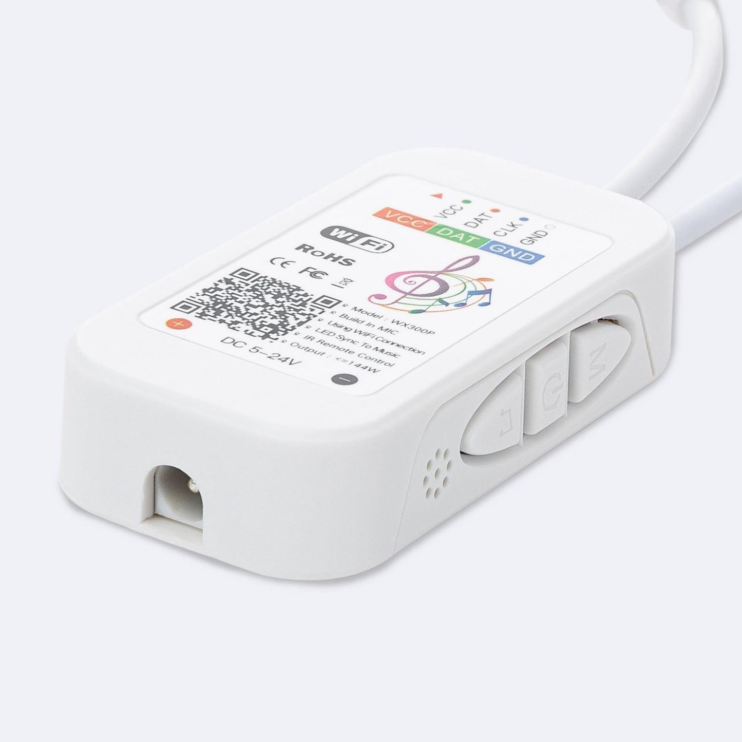 Contrôleur Variateur WiFi pour Ruban LED RGB, IP20, Télécommande IR, 5-24V