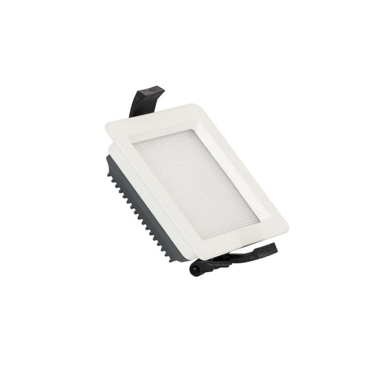 Downlight LED 10W Carré, IP44, UGR17, Installation Encastrée