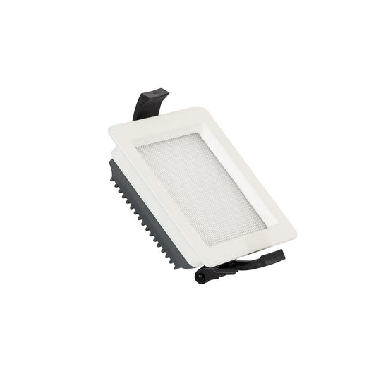 Downlight LED 10W Carré, IP44, UGR17, Installation Encastrée