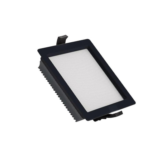 Downlight LED 15W Carré IP44 Non-Dimmable Microprismatique Noir