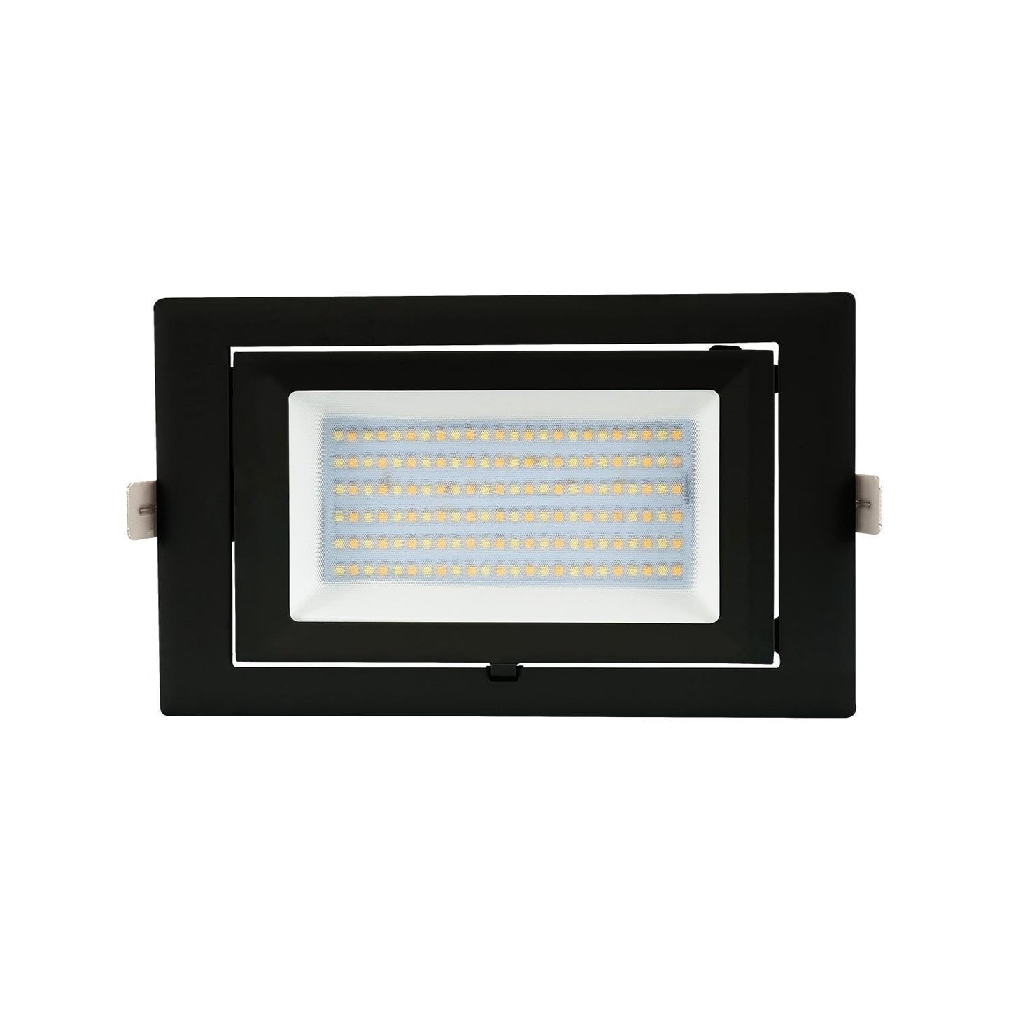 Spot Downlight LED 20W Rectangulaire Orientable Noir 210x125 mm IP20