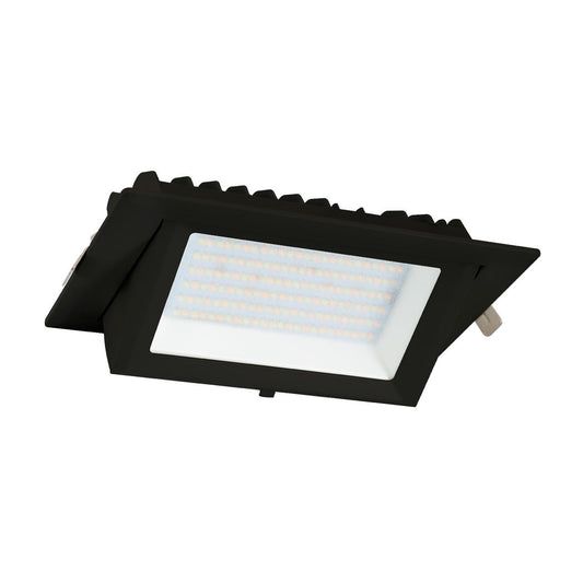 Spot Downlight LED 20W Rectangulaire Orientable Noir 210x125 mm IP20