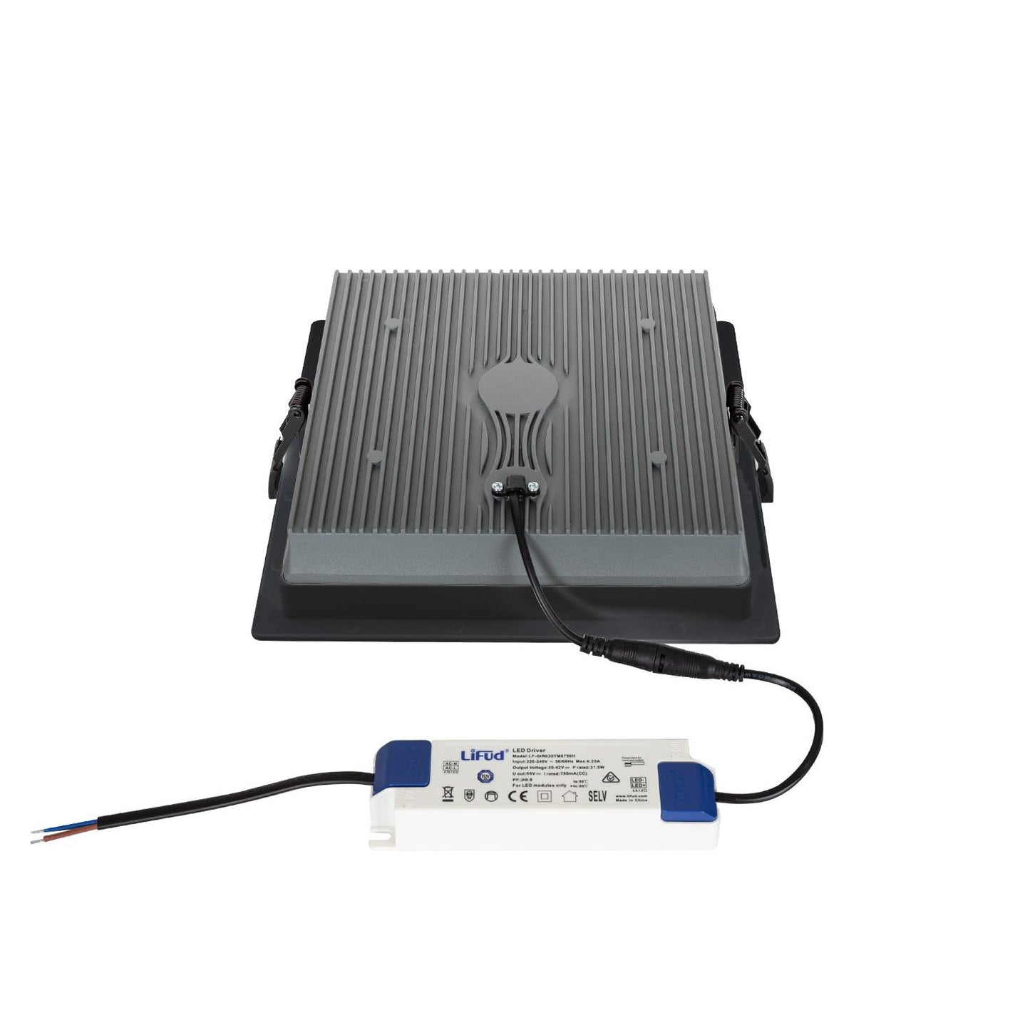 Downlight LED Carré 30W IP44 Non-Dimmable 3750 lm Installation Encastrée