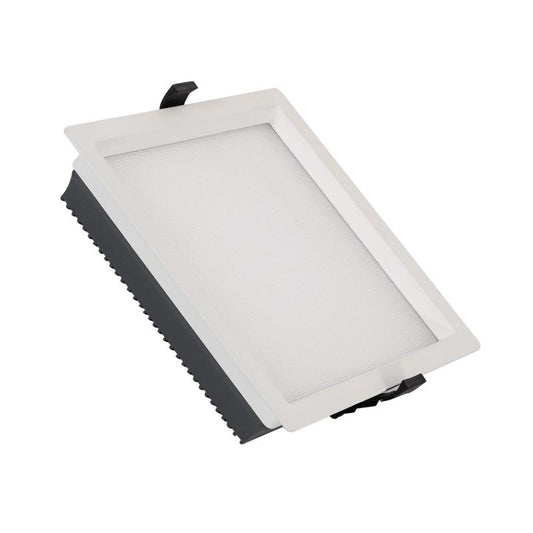 Downlight LED Carré 30W, IP44, UGR 17, Installation Encastrée, 3600 lm