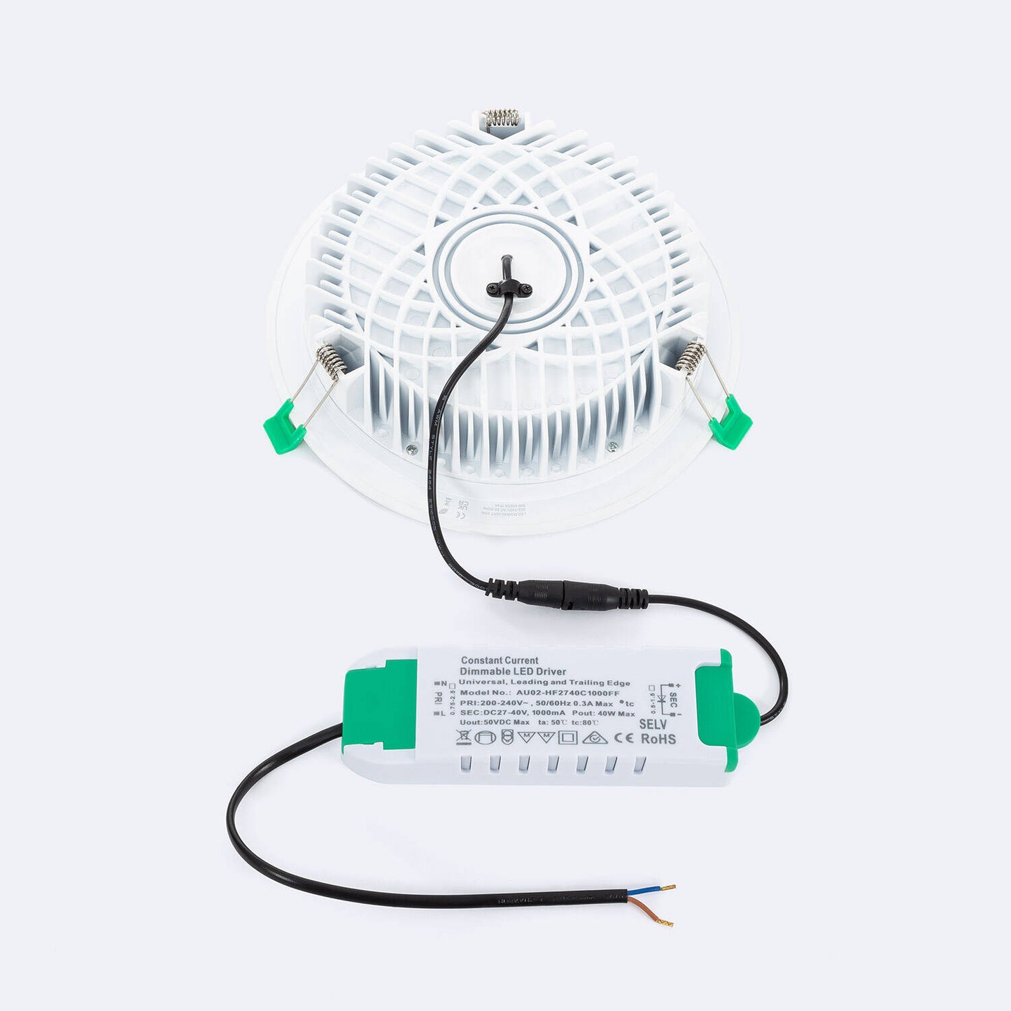 Downlight LED 40W Dimmable IP44 3000 lm Encastré Ø 190 mm