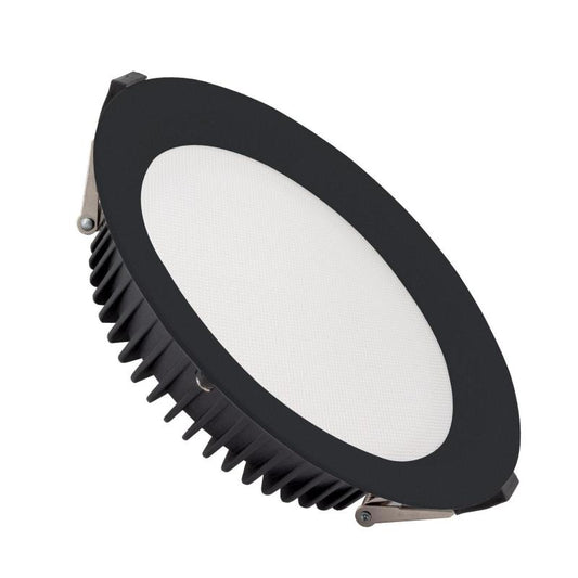 Downlight LED Rond 40W IP44 Non-Dimmable Microprismatique Ø 200 mm Noir