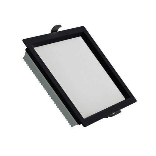 Downlight LED 40W Carré IP44 4800 lm Encastré Noir
