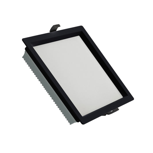 Downlight LED 40W Carré IP44 4800 lm Encastré Noir