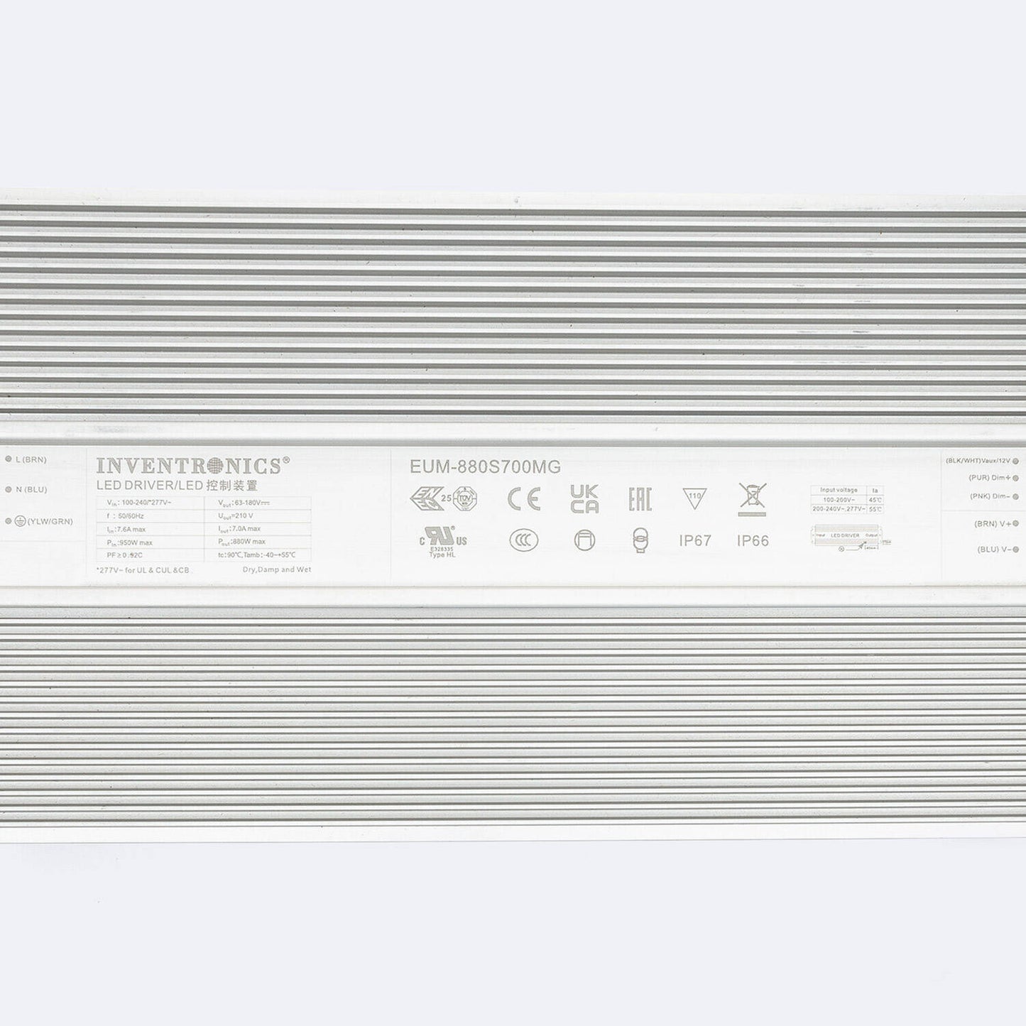 Driver LED Universel 880W, IP67, Dimmable, Protection Surtensions 10kV