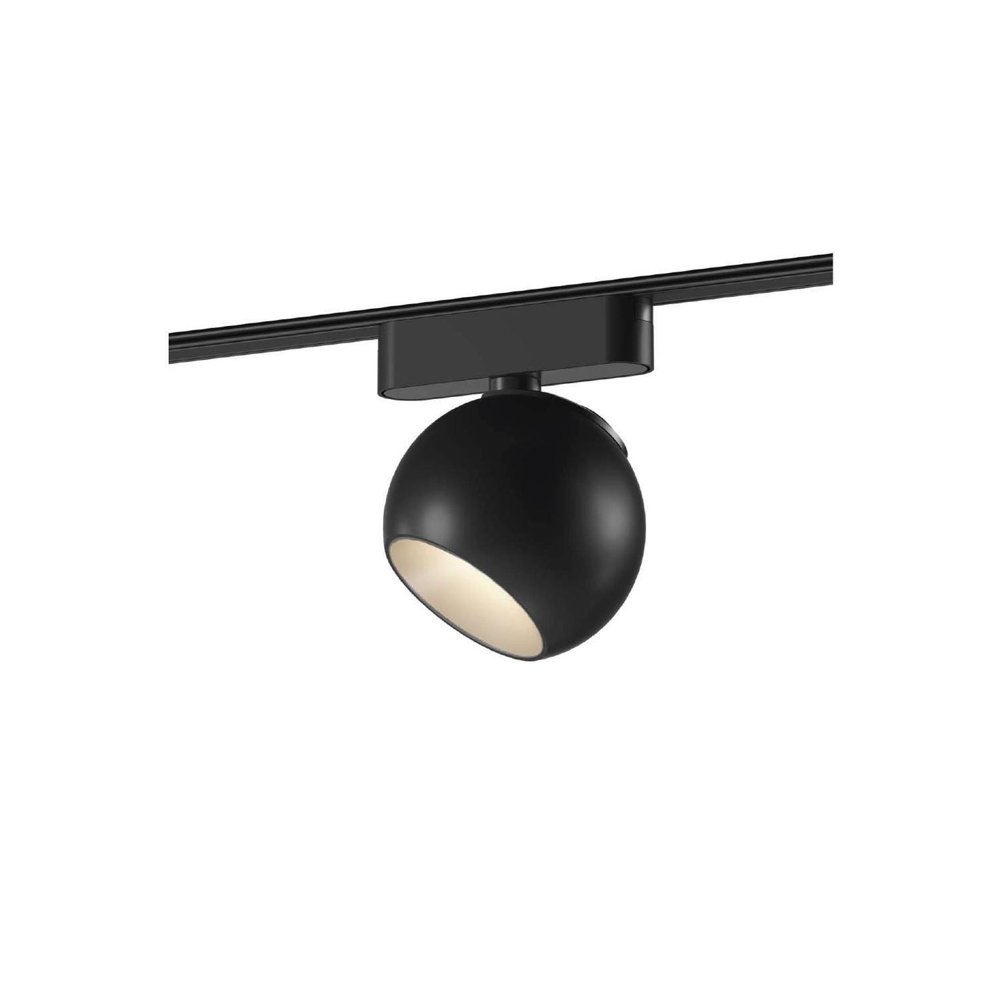 Spot LED sur Rail Magnétique 12W Concave Noir IP20 Ø100mm