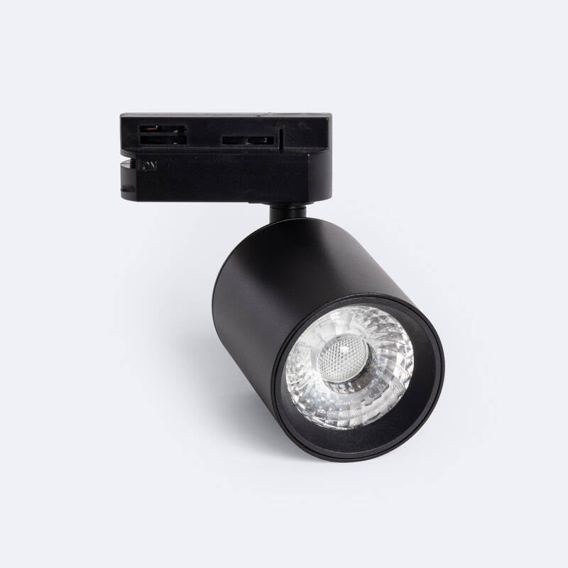 Spot LED sur Rail Monophasé 10W Noir Dimmable Orientable IP20