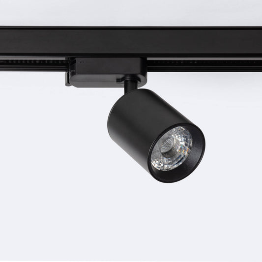Spot LED sur Rail Monophasé 10W Noir Dimmable Orientable IP20