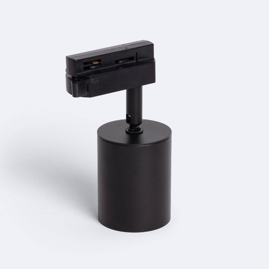 Spot LED sur Rail Monophasé 10W Noir Dimmable Orientable IP20