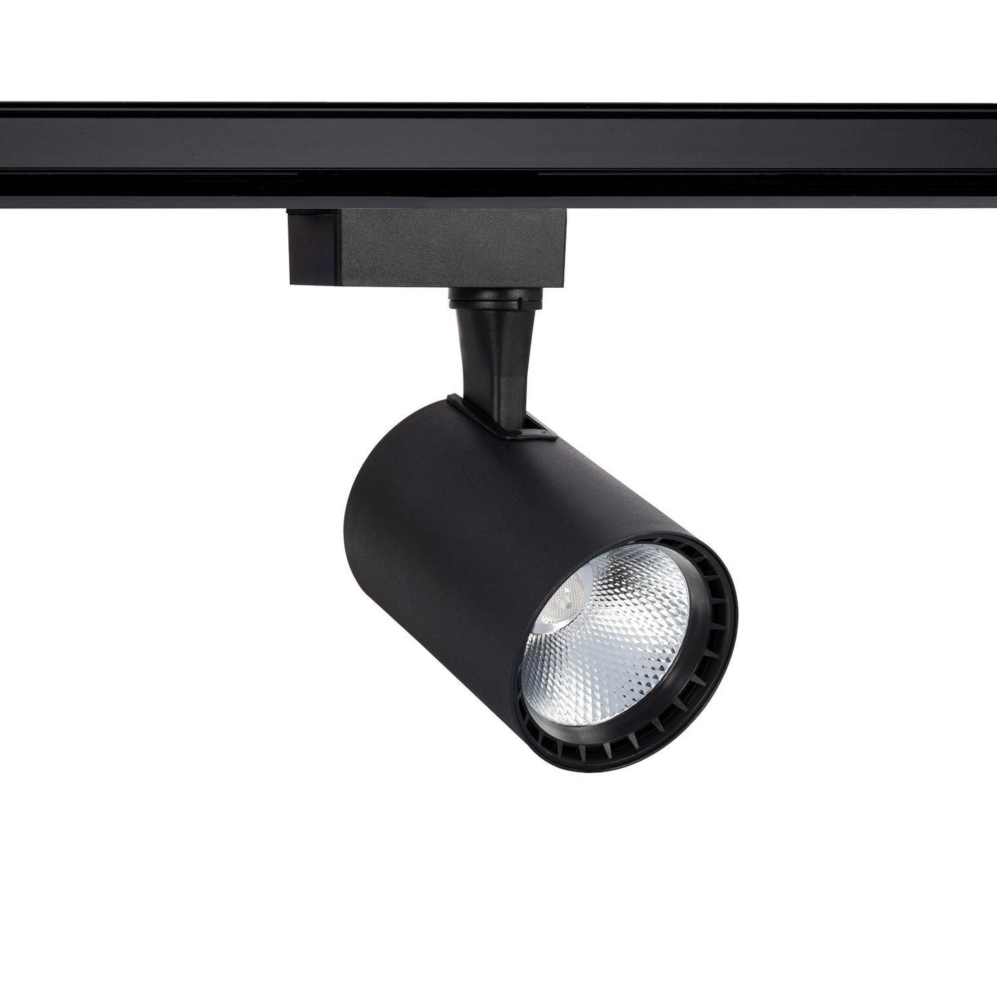 Spot LED sur Rail Monophasé 20W, IP20, Installation Facile, Noir