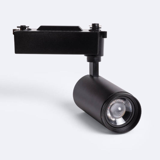 Spot LED sur Rail 20W, Monophasé, Angle Réglable 15-60º, IP20, Noir