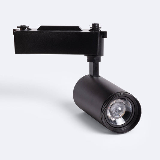 Spot LED sur Rail 20W, Monophasé, Angle Réglable 15-60º, IP20, Noir