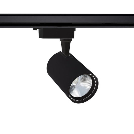 Spot LED sur Rail Monophasé 30W IP20 Noir