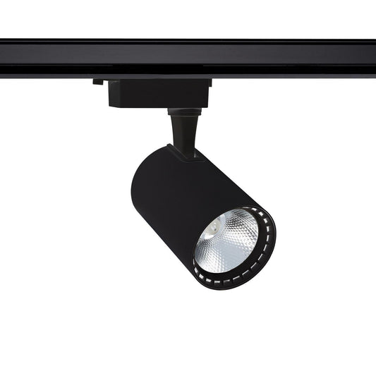 Spot LED sur Rail Monophasé 30W IP20 Noir