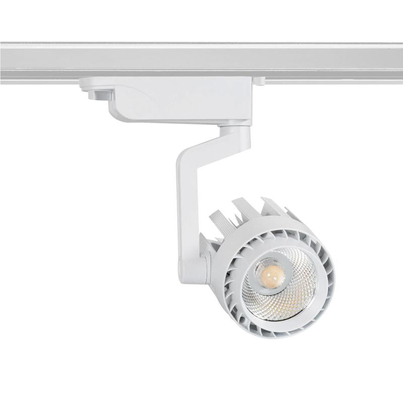 Spot LED sur Rail Monophasé 30W, IP20, Orientable, Blanc
