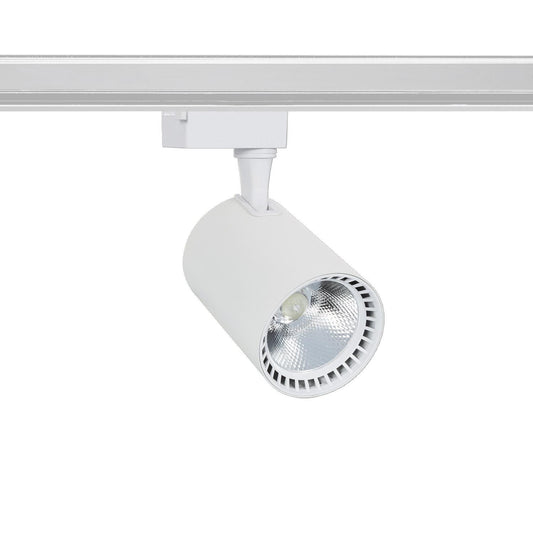 Spot LED sur Rail Monophasé 40W, IP20, Installation Facile, Intérieur