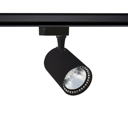 Spot LED sur Rail Monophasé 40W IP20 Noir