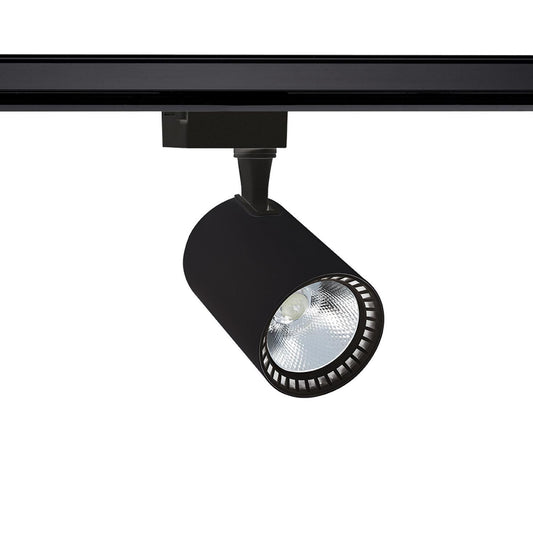 Spot LED sur Rail Monophasé 40W IP20 Noir