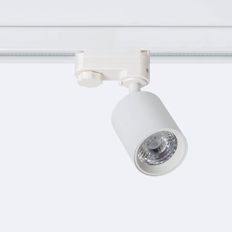 Spot LED sur Rail Triphasé 10W Dimmable, IP20, Blanc, Orientable