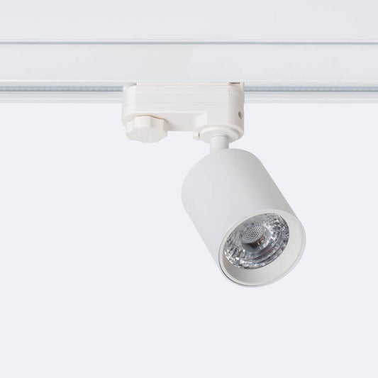 Spot LED sur Rail Triphasé 10W Dimmable, IP20, Blanc, Orientable