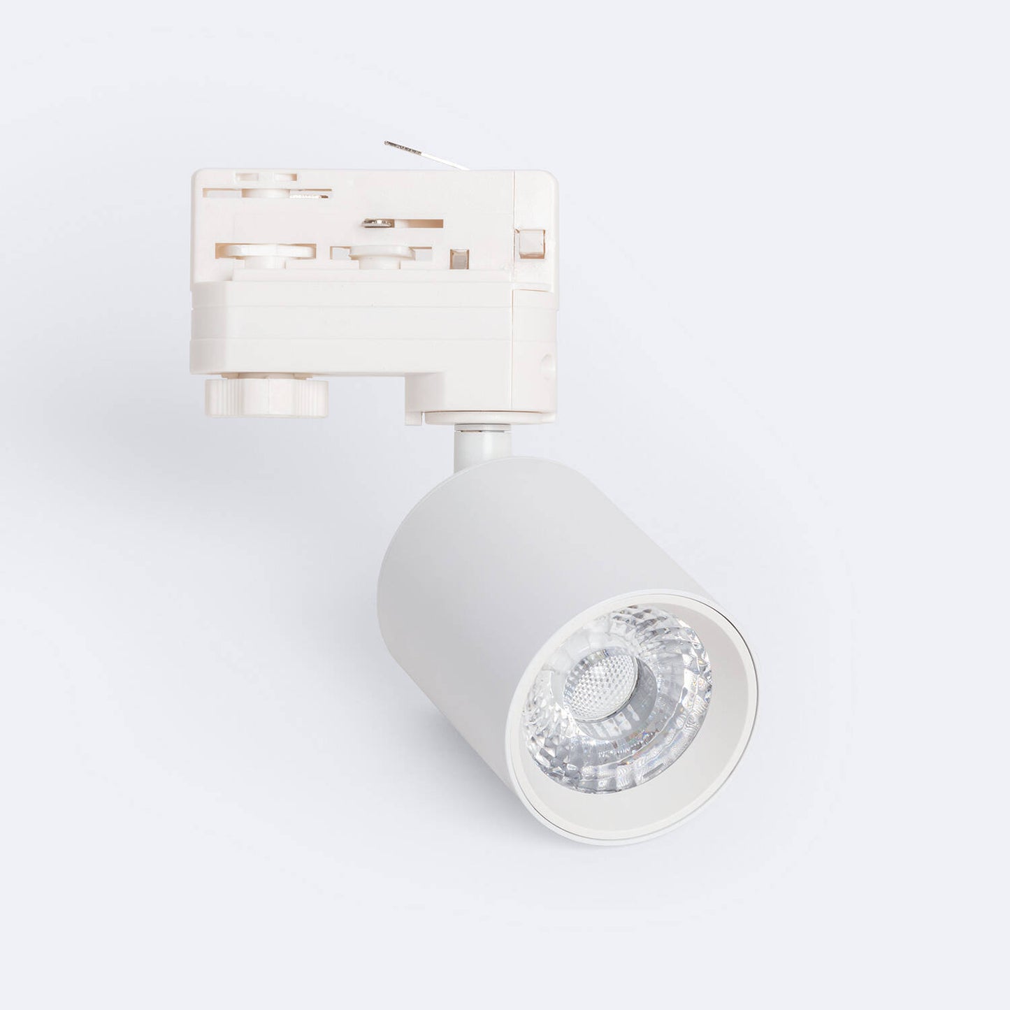 Spot LED sur Rail Triphasé 10W Dimmable, IP20, Blanc, Orientable