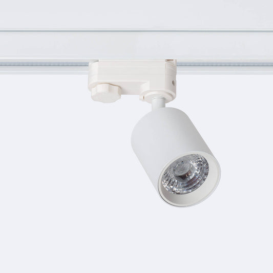Spot LED sur Rail Triphasé 10W Dimmable, IP20, Blanc, Orientable