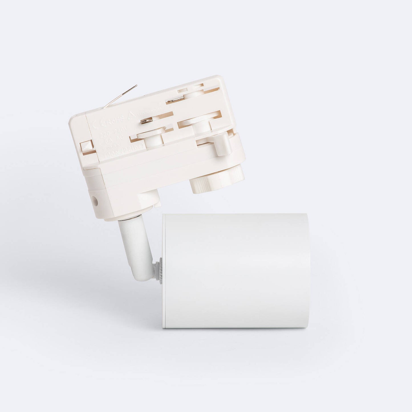 Spot LED sur Rail Triphasé 10W Dimmable, IP20, Blanc, Orientable