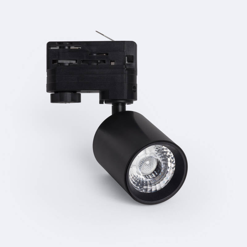 Spot LED sur Rail Triphasé 10W Dimmable, IP20, Noir, Orientable