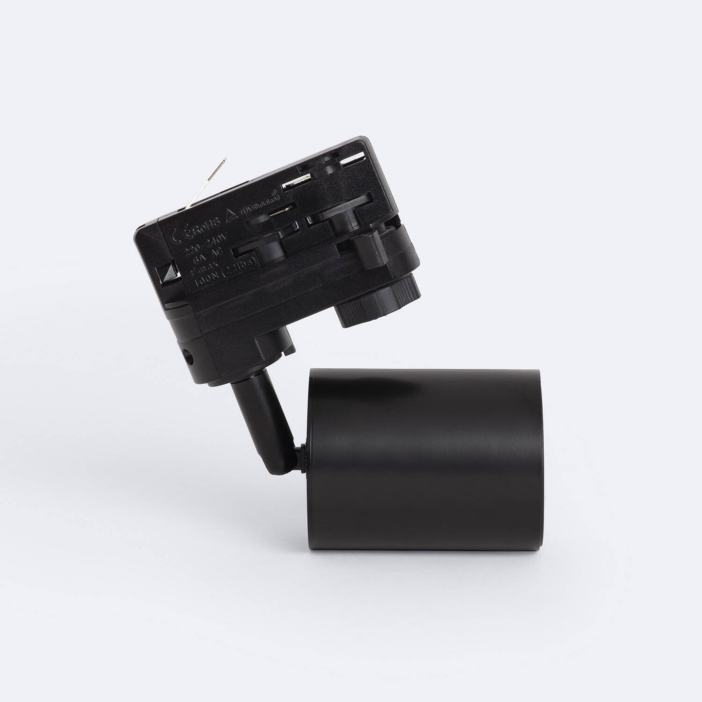 Spot LED sur Rail Triphasé 10W Dimmable, IP20, Noir, Orientable