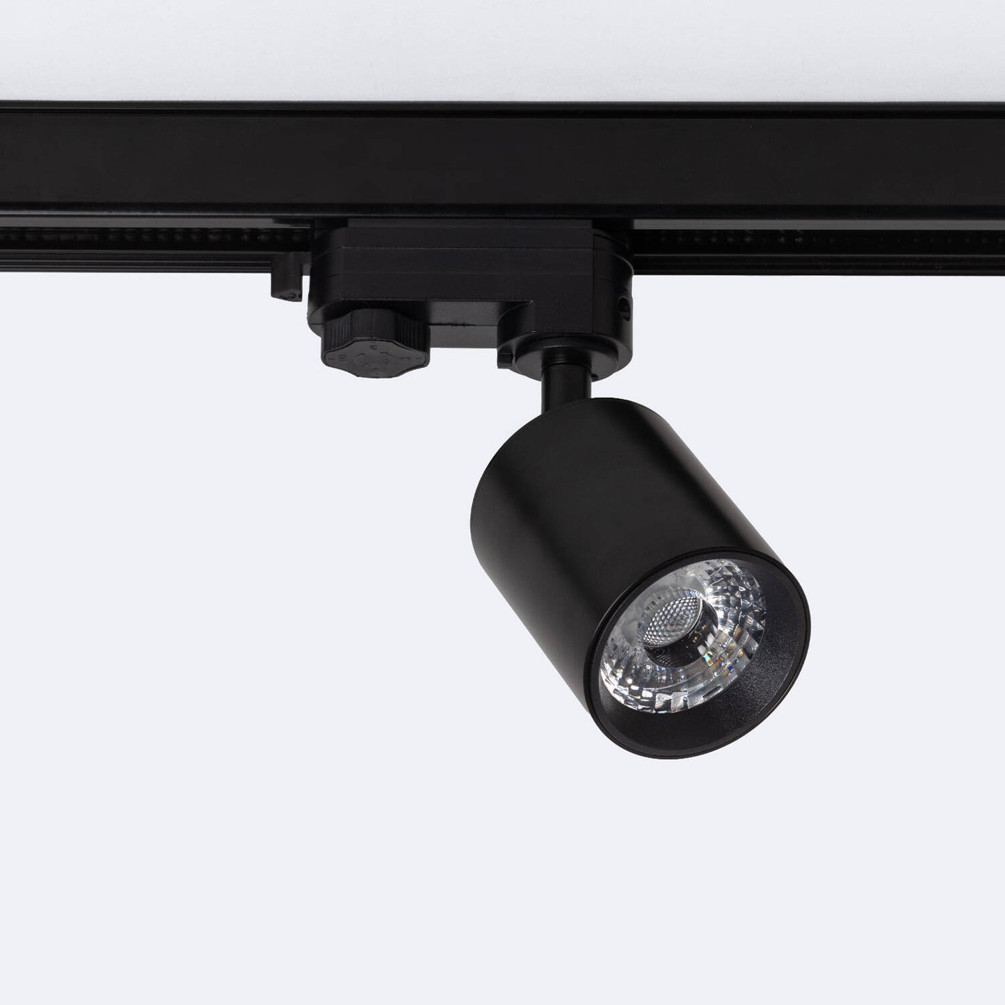 Spot LED sur Rail Triphasé 10W Dimmable, IP20, Noir, Orientable