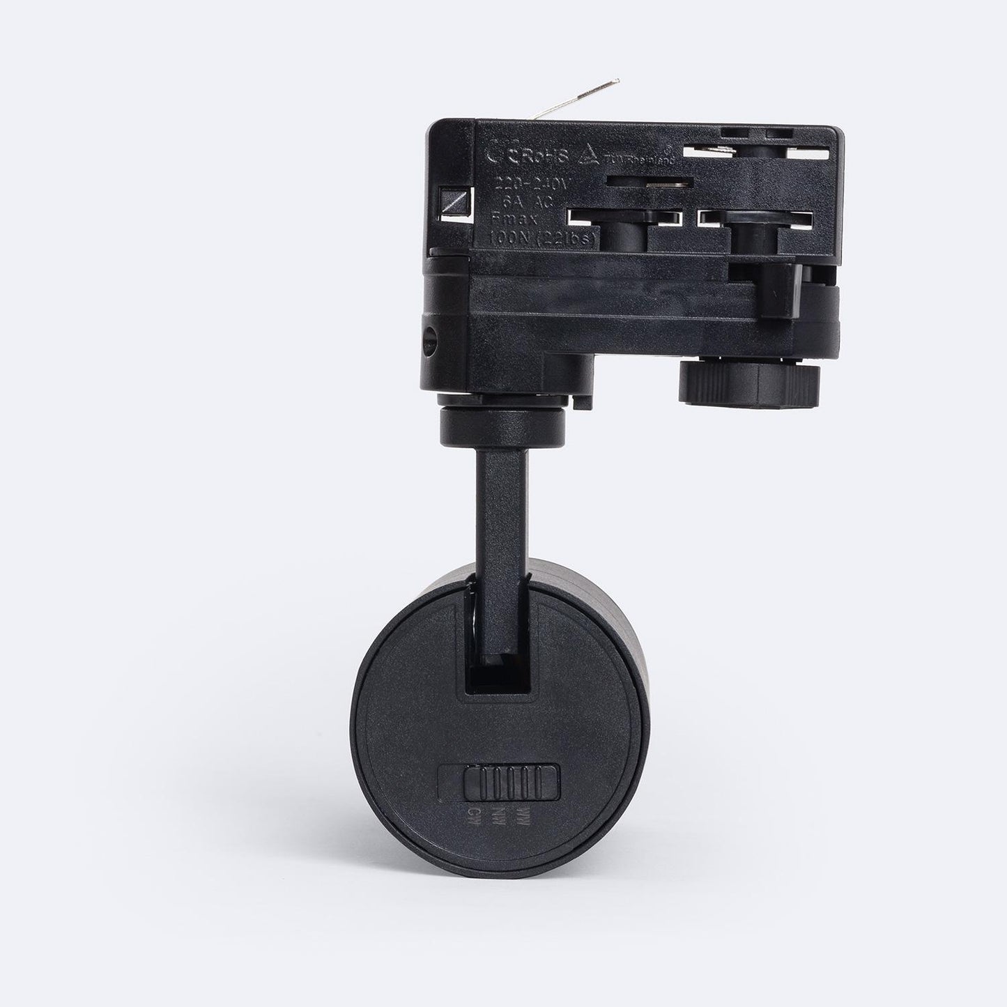 Spot LED sur Rail Triphasé 10W Dimmable, Angle Réglable 15-60º, IP20