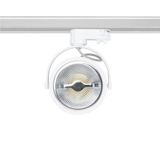 Spot LED sur Rail Triphasé 15W Dimmable, IP20, Installation Facile