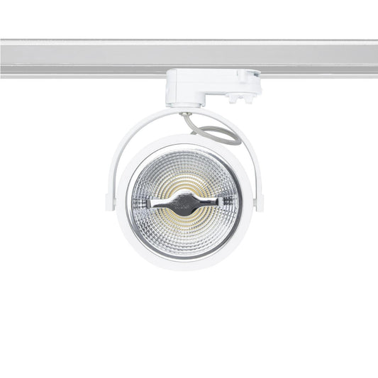 Spot LED sur Rail Triphasé 15W Dimmable, IP20, Installation Facile