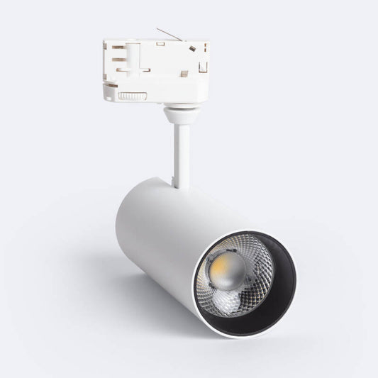 Spot LED sur Rail Triphasé 15W Justin, Dimmable, IP20, Orientable