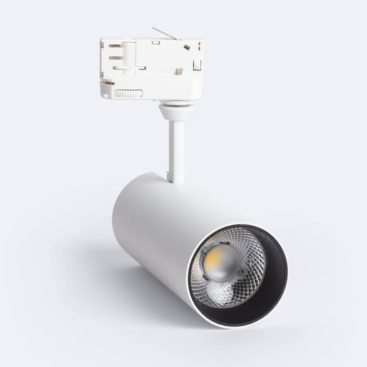Spot LED sur Rail Triphasé 15W Justin, Dimmable, IP20, Orientable