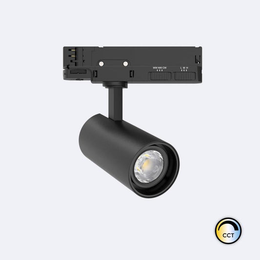 Spot LED sur Rail Triphasé 20W Dimmable Noir, IP20, Orientable