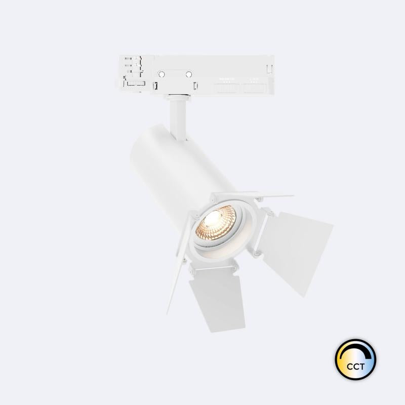 Spot LED 20W pour Rail Triphasé Dimmable, IP20, Orientable, Aluminium